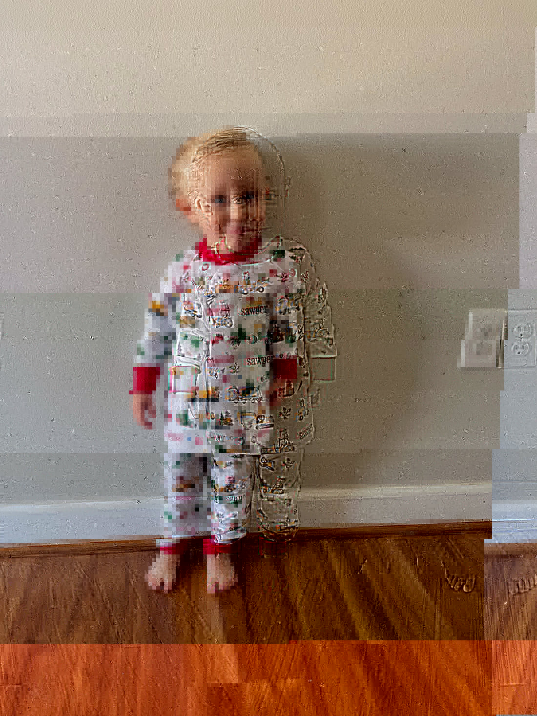 Christmas Construction Pajamas- Little Boy Custom Holiday Pajamas