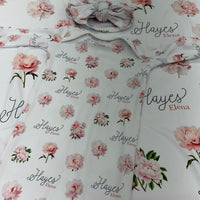 Pretty Peony Stretchy Swaddle